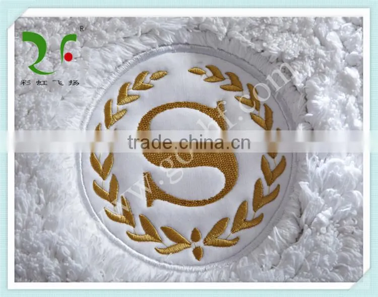 Top quality 5 star standard hotel embroidery terry cotton bath mat