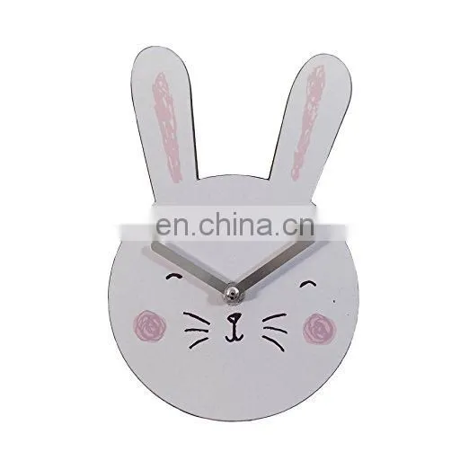 Blue rectangle shaped Wooden Clock Large Wall Clock