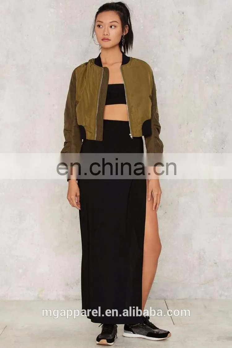 2017 Spring custom bomber jackets girls short jackets wholesale