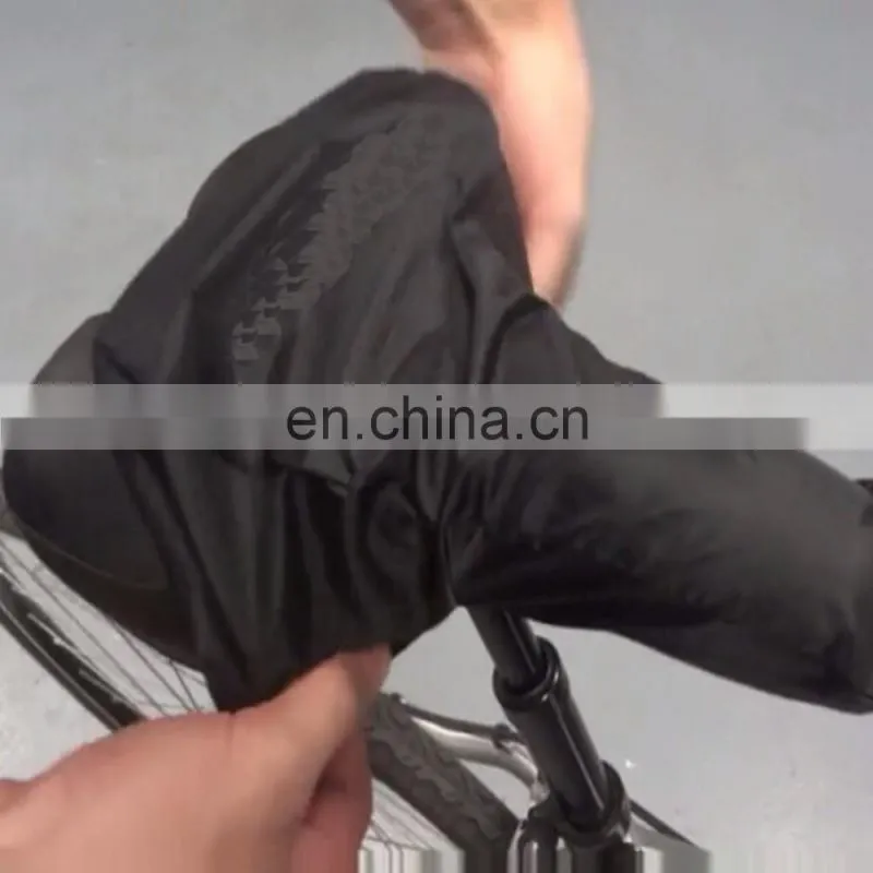 Black Waterproof Polyester Outdoor Travel Saddle Cover