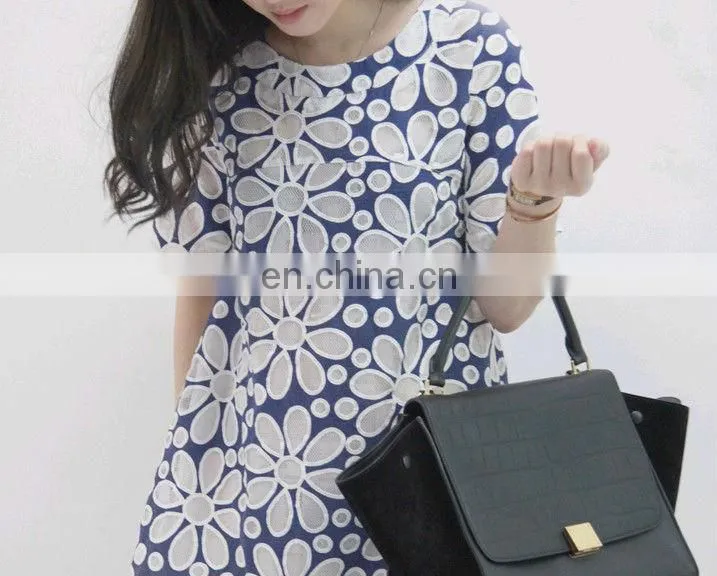 Wholesale short sleeve ladies daily beautiful dress
