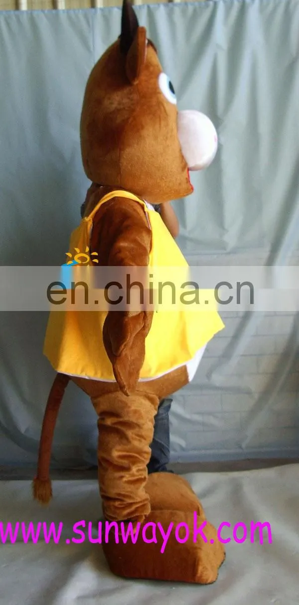 Cow mascot costume/advertising fur costume/fur mascot costume for sale