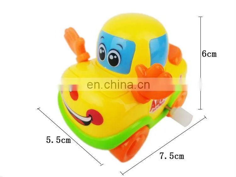 Funny cartoon wind up plastic car toys