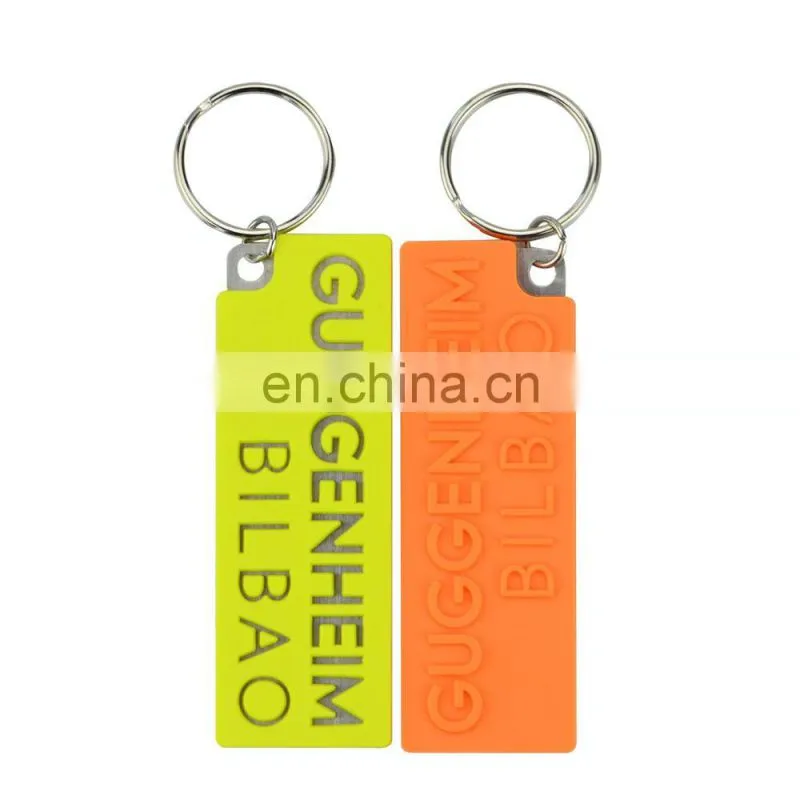 No Minimum Key Chain New Product Custom Double Sided Logo Pvc And Metal Keychain