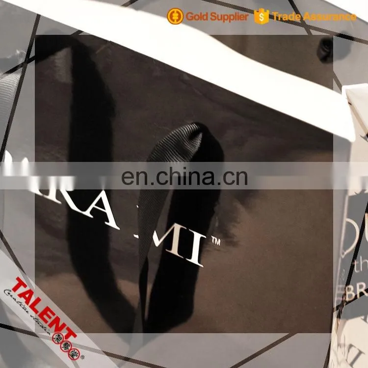 custom black color paper shopping bag for private brand