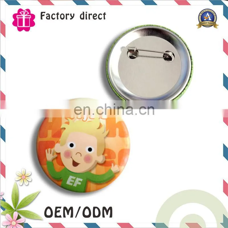 Promotional Custom Logo Cheap Round Plastic Badge In Each Opp Bag