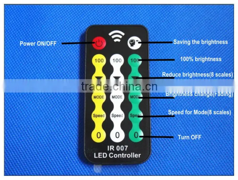 Single colour LED strip controller/wireless remote controller