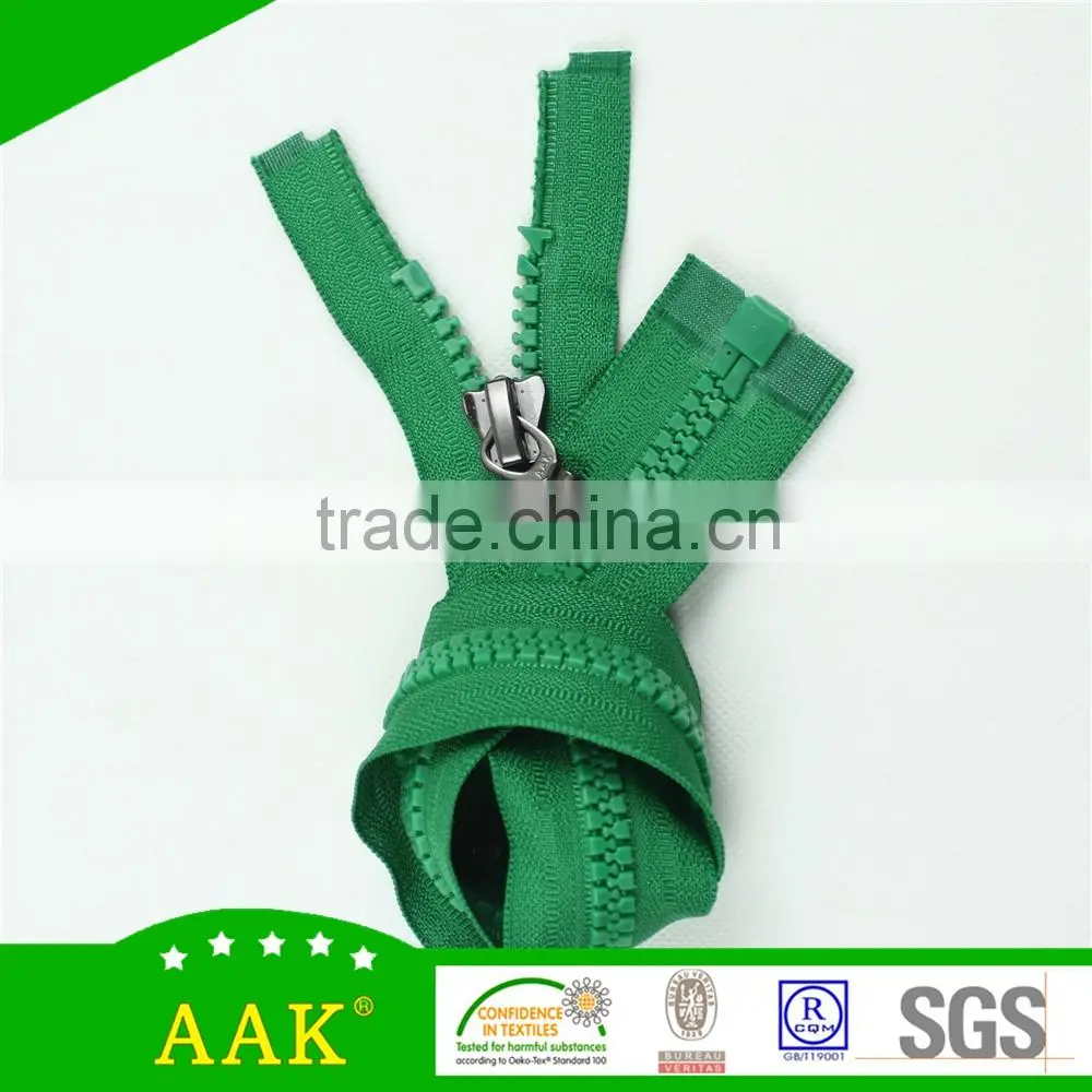 5#Delrin open end multi-color zipper