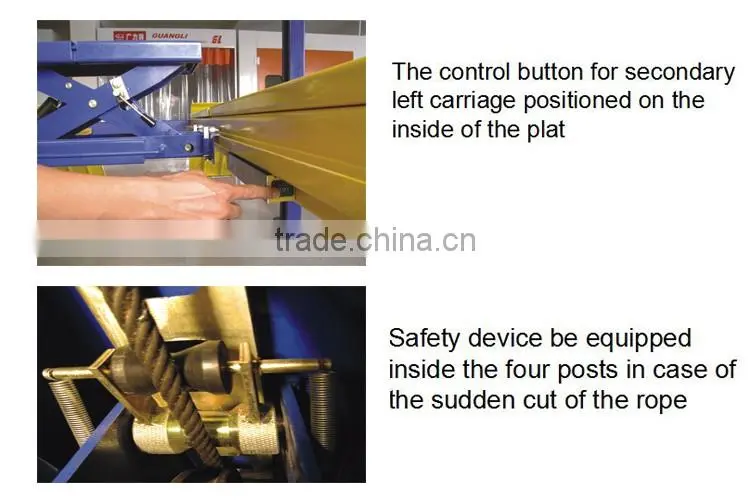 Durable life-span and low noise 4 post hydraulic lifter