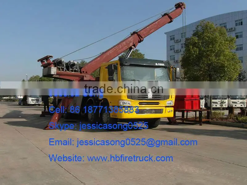 50Ton Howo 360 degree Rotation Heavy Recovery Truck
