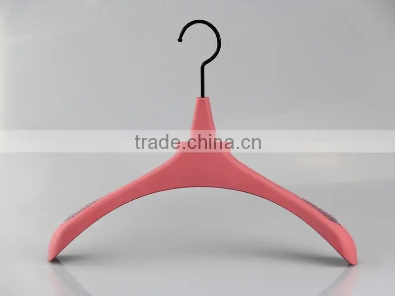 HA6962 abs plastic dress hanger with antislip strip for store display
