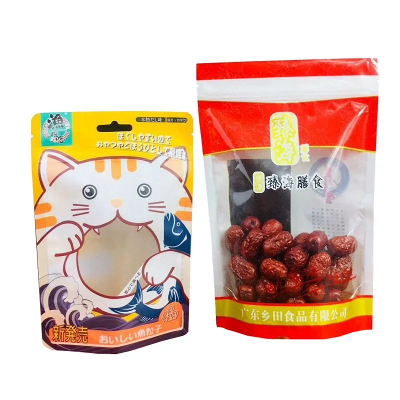 Custom Printed Small Reusable Aluminum Foil Plastic Beef Jerky Snack Package Dried Dry Fruit Packaging Pouch Bags For Nuts