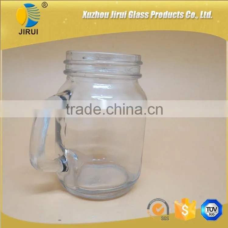 120ml small glass mason jar with holder for liquid