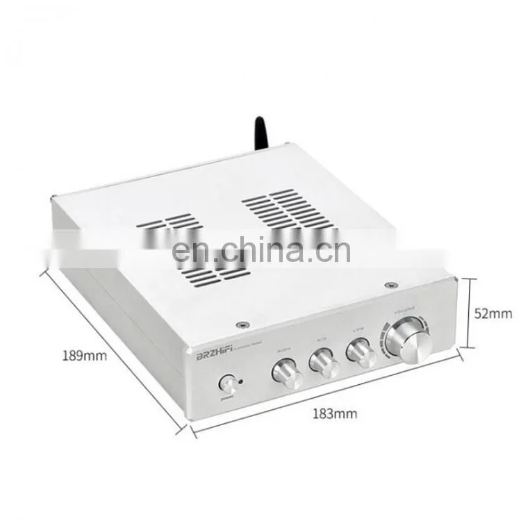 Assembled Silver/Black 300Wx2 TPA3255 DAC HiFi Home Power Amplifier with Tone Control Preamp