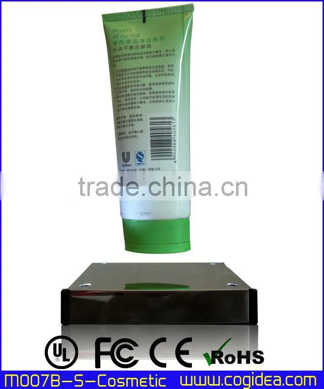 bottom system magnetic levitating display suspending cosmetic display