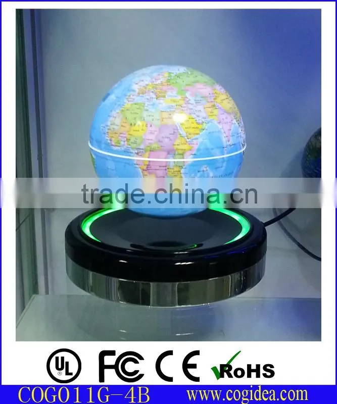 2015 newest plastic world globe with map , mini world globe with inductive lighting