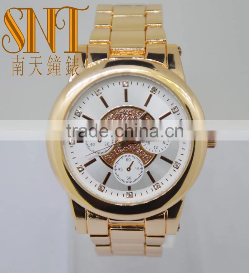 SNT-0025 rose alloy case, rose gold stainless steel watch