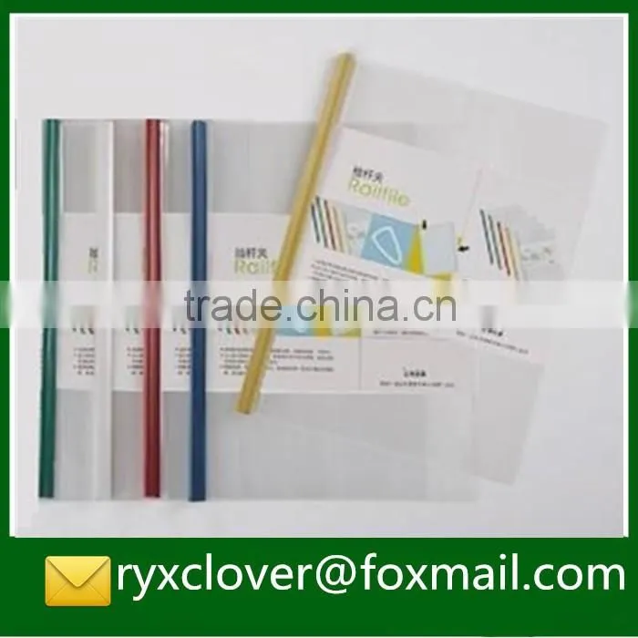 a4 clear plastic sliding Q bar report file cover
