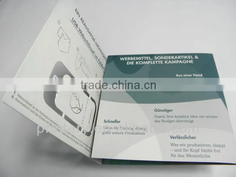 Newest custom brochure paper usb web keys for china factory supply// made in China