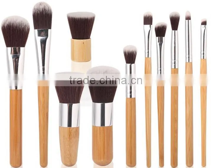 Professional High quality 11pcs Soft animal hair makeup brush set