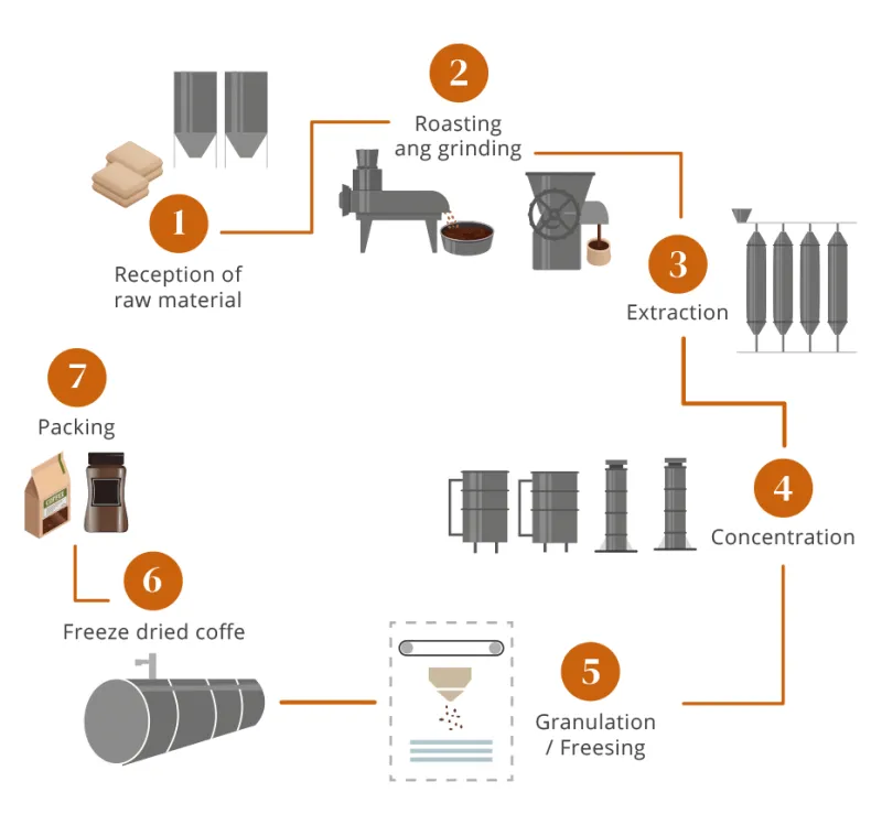 Factory Shanghai Coffee Extraction Plant Spray Dryer Freeze Dryer Machine Instant Coffee Production Line