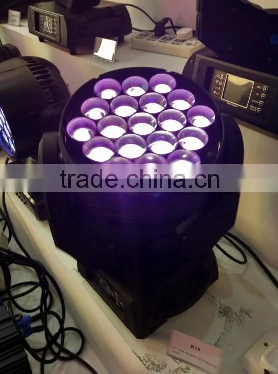 B19 290W moving head Led wash light RGBW 4IN1 Leds 19*15W Pan:540 degree Tilt:270 degree
