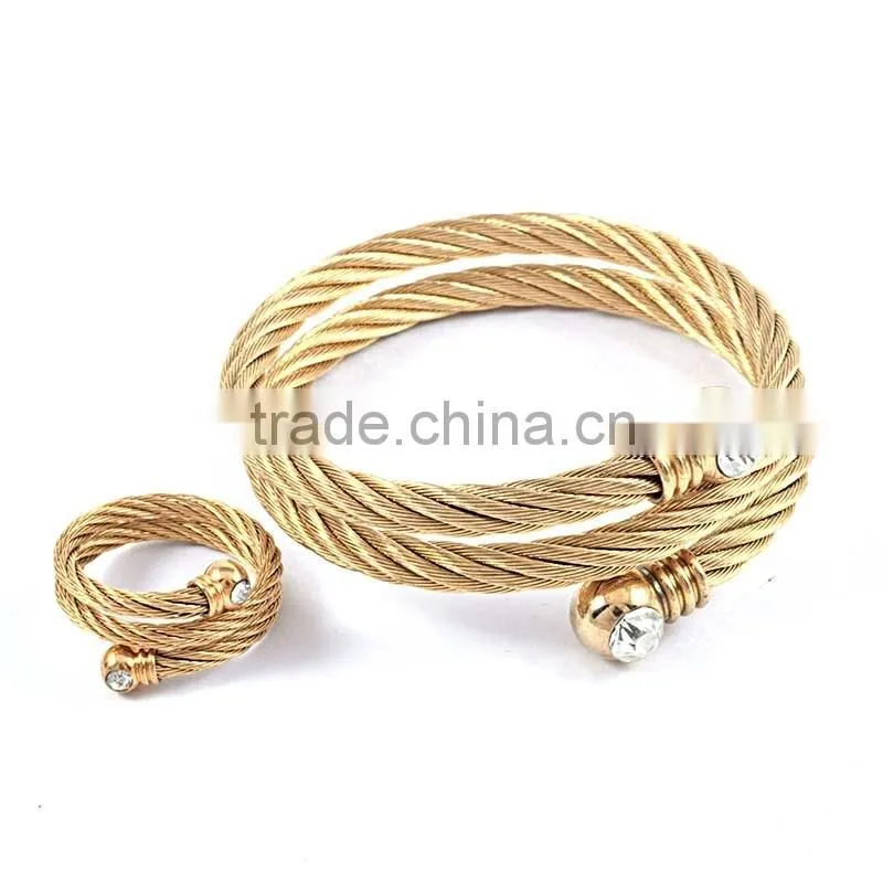 alibaba express turkey new trendy fashion crystal bracelet jewelry sets 2016