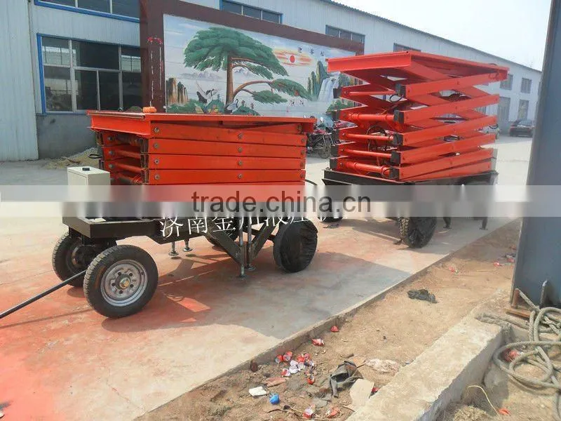 8m 300kg Excellent quality four wheel mobile scissor lift platform