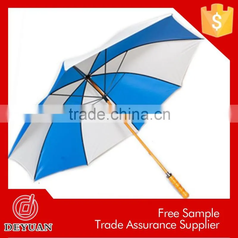 china supplier golf gift 30inch advertising wooden umbrellas