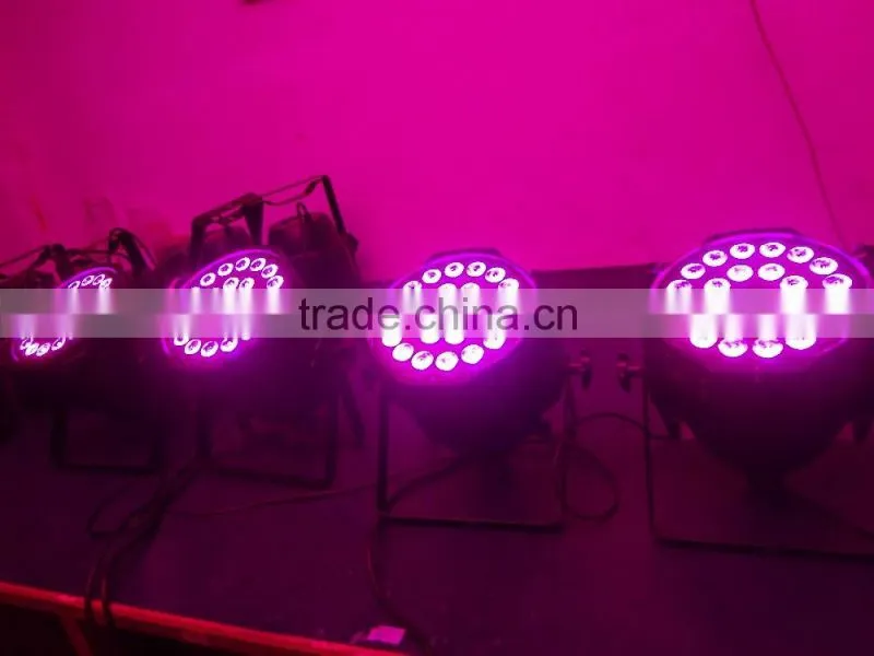 24x18w led par RGBWA UV 6in1 Stage lighting led washing par high power full colors dmx512 DJ led par64 RGBWA+UV 6 in 1 Leds
