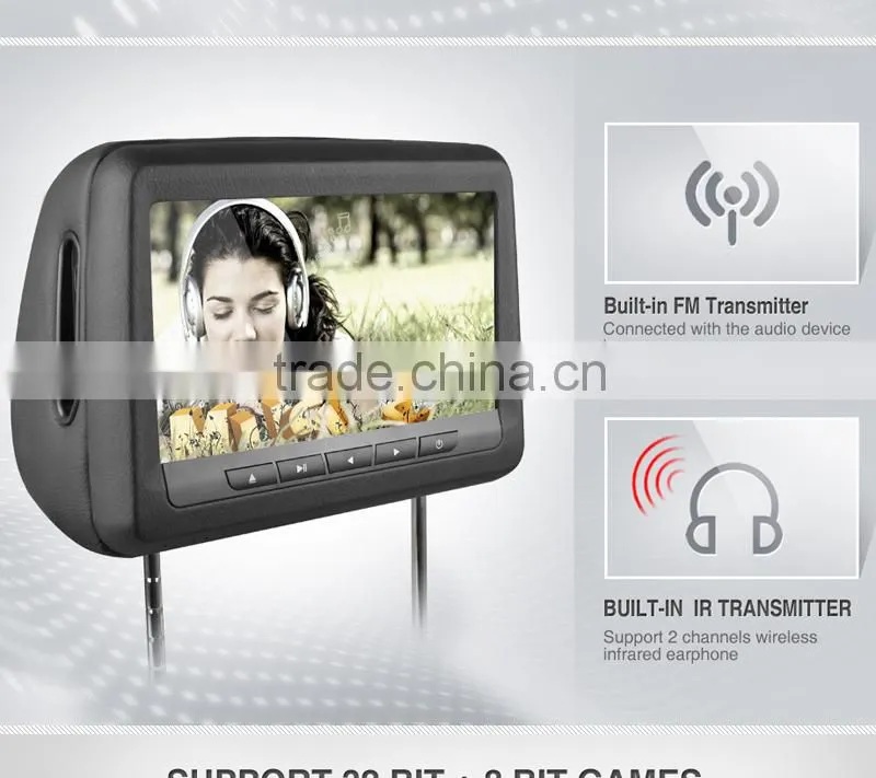 10.1 inch car Headrest DVD with HDMI and wireless display