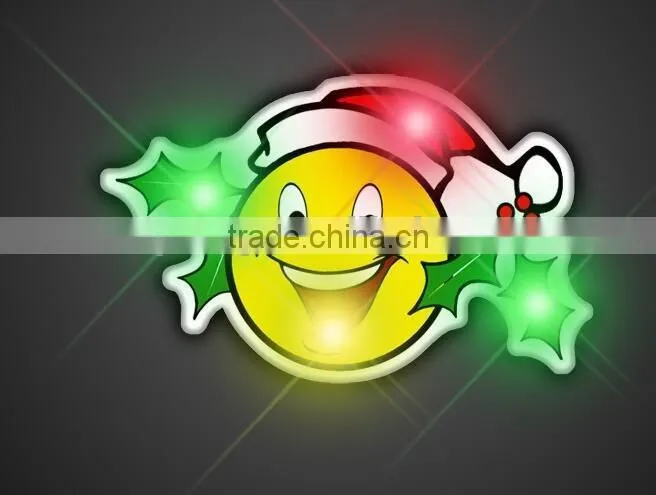 Heart Shape Three Yellow Lights Lapal Pin, Personalized High Quality LED Brooch Pin/Badge