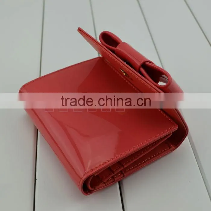 2014 hot selling Korean style Fashion PU woman purse with various colors