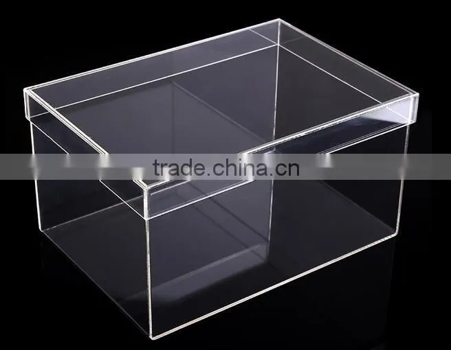 2016 acrylic storage box new deaign for kids or adult shoes packaging