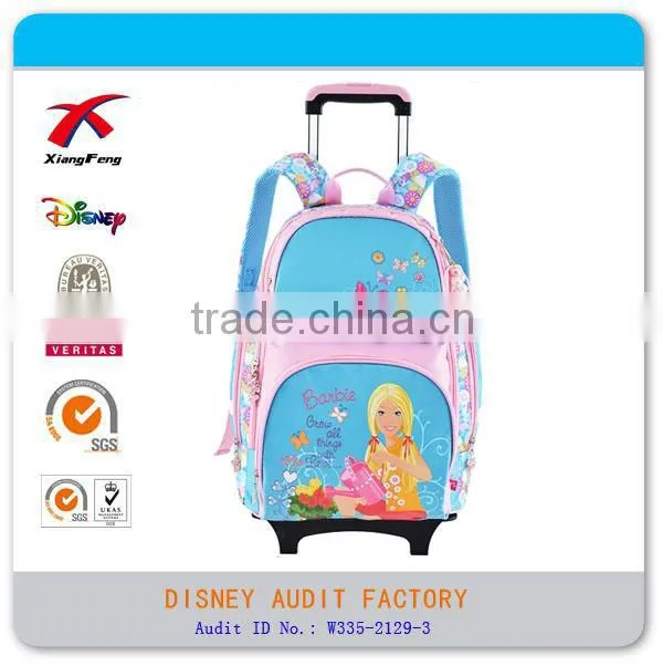 2015 new Flower fairies kids trolley backpack