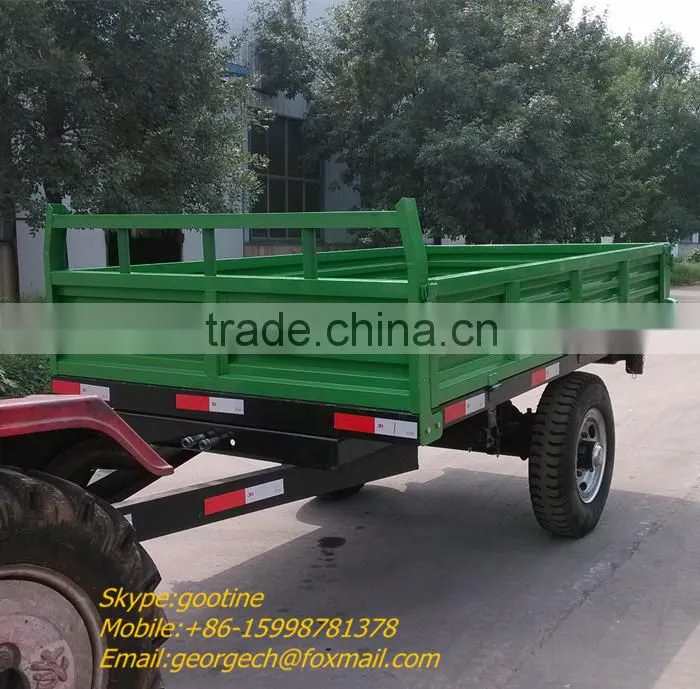 Tractor drag two wheels 3 tons farm trailers for sale