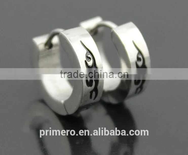 Men Women Stainless Steel Stud Earrings Small Circle Tattoo High Quality Fashion Jewelry