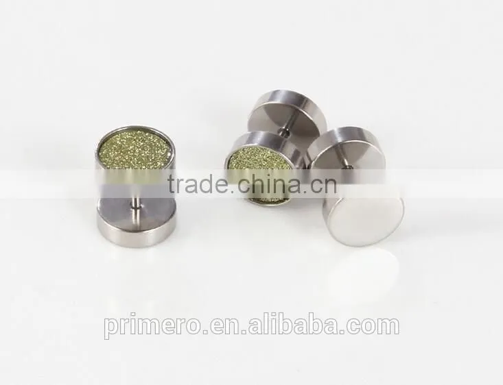 Punk With Circular Needle Dumbbell mens tanishq diamond earrings