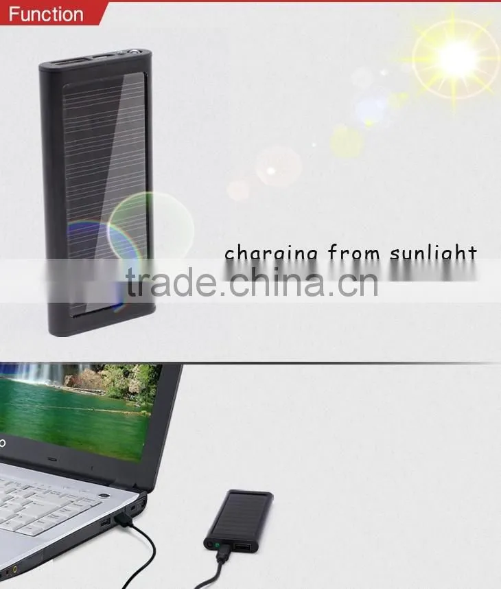 1200mah mental mini small smartphone solar charger power bank with case and charging cable