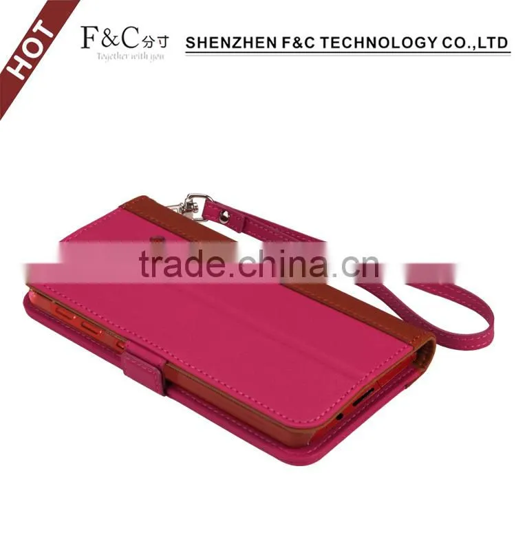 Shenzhen manufacturer stand folio wallet leather case for HTC Butterfly 3,genuine leather case for for HTC Butterfly 3