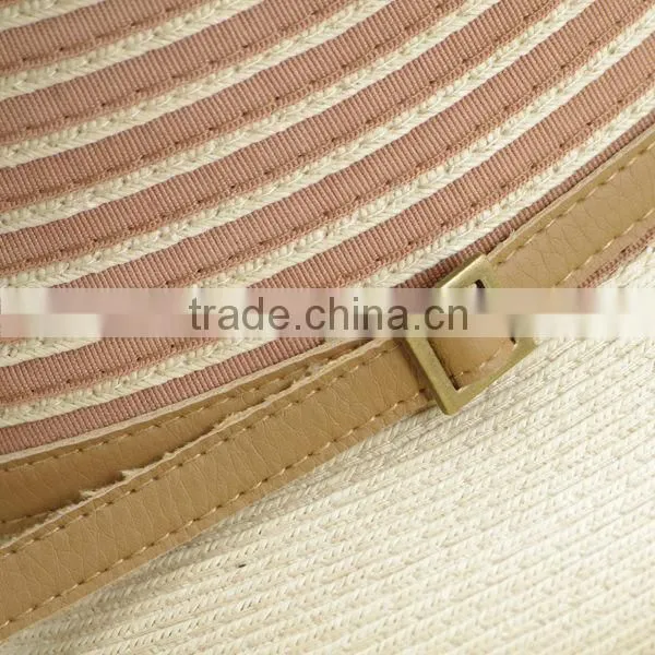 2014 The newest stripe paper braid hat/wholesale mexico straw hats
