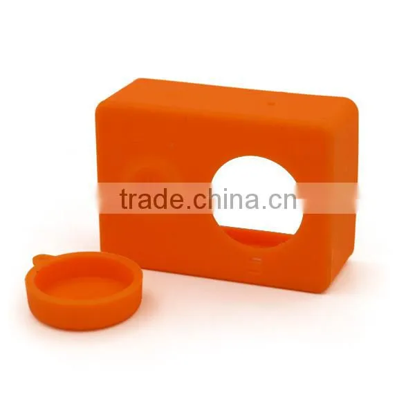 OEM&ODM Xiaoyi camera accessories for xiaomi YI, silicone case for xiaomi+silicone cap for Xiaomi YI