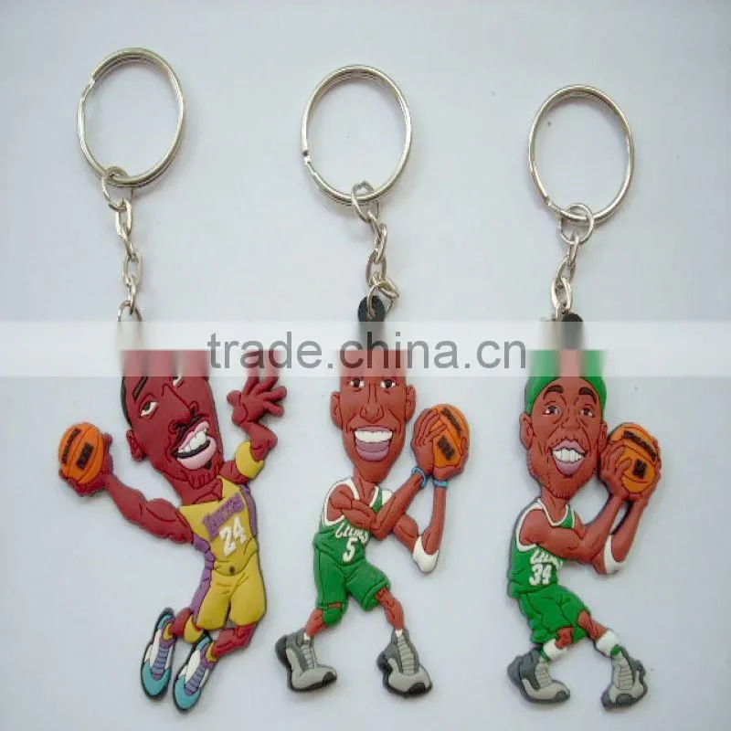 Promotional souvenir giveaway gift OEM custom 3d soft pvc keychain