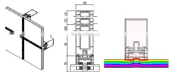 skyscraper glass wall building/glass cladding