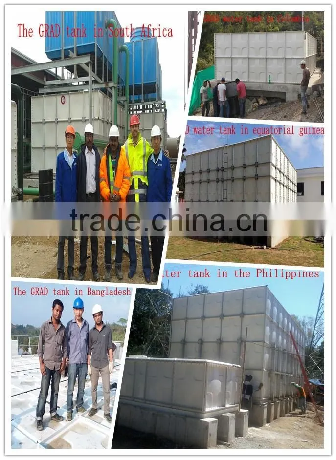 grp sectional fire figthing water tank