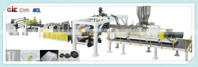 Intelligence high effeciency apet petg sheet extruder