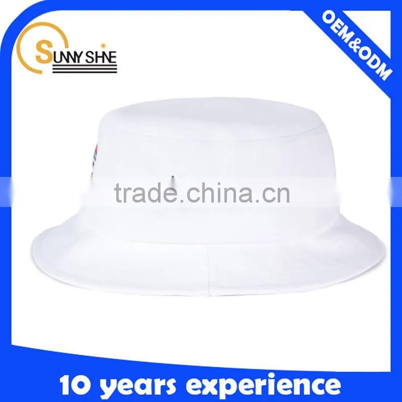 High quality custom 100% cotton white bucket hats wholesale custom your own logo
