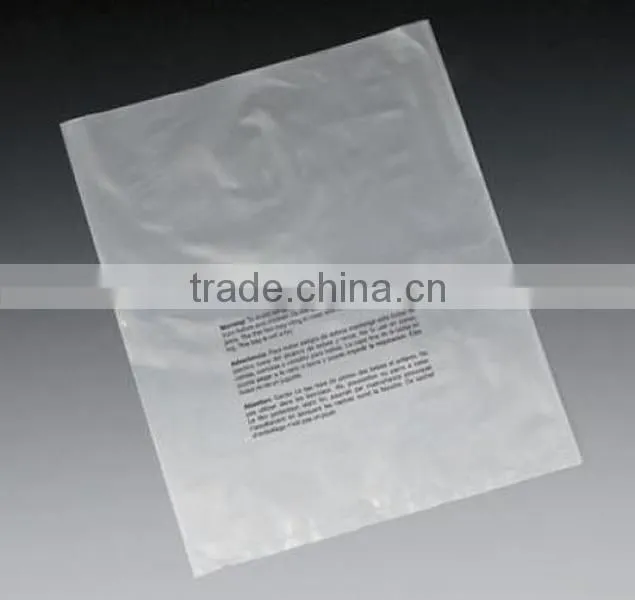 plastic bag with suffocation warning words