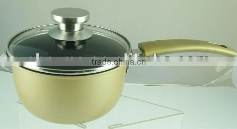 Charms induction cooking pot fabrication&stainless steel durm shape milk pot with glass lid&Stainless steel cookware