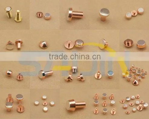 Electrical silver contacts silver alloy contacts